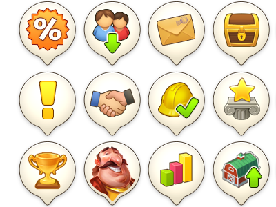 Township Icons android casual games design gamedev ios playrix ui uiux