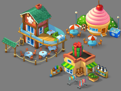 Township Buildings android casual games design gamedev ios playrix ui uiux