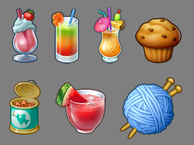 Icons Set for Township android casual games design gamedev ios playrix ui uiux