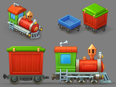 Trains from Township android casual games design gamedev ios playrix ui uiux
