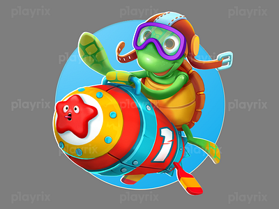 Rocket turtle fishdom