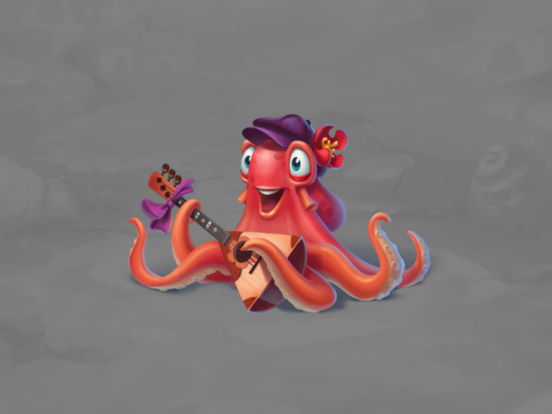Octopus animation fishdom