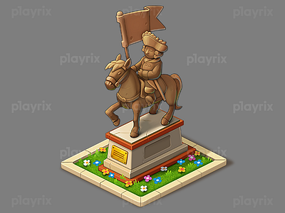 Township statues art design game gamedev illustration playrix township