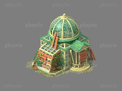 Gardenscapes buildings art design game gamedev gardenscapes illustration playrix