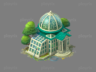Gardenscapes buildings art design game gamedev gardenscapes illustration playrix