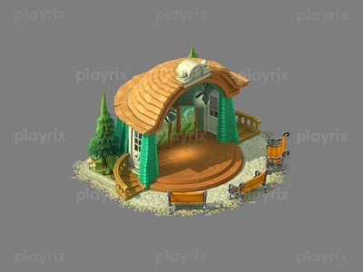 Gardenscapes buildings art design game gamedev gardenscapes illustration playrix