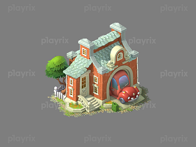 Gardenscapes buildings art design game gamedev gardenscapes illustration playrix