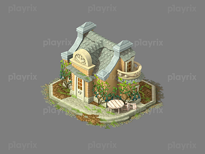 Gardenscapes buildings art design game gamedev gardenscapes illustration playrix