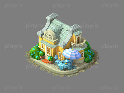 Gardenscapes buildings art design game gamedev gardenscapes illustration playrix