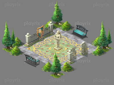 Gardenscapes decor art design game gamedev gardenscapes illustration playrix