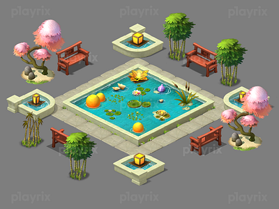 Gardenscapes decor art design game gamedev gardenscapes illustration playrix