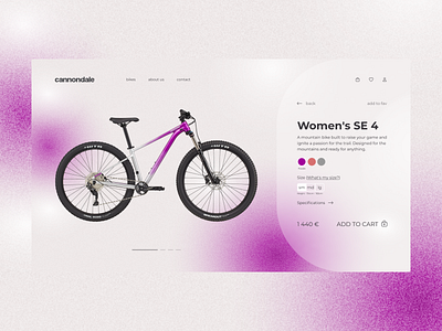 Bikes shop / Product page