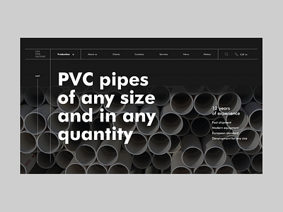 Pipe factory  website design