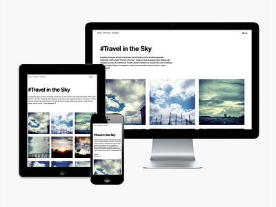 #Travel in the Sky design photografy website