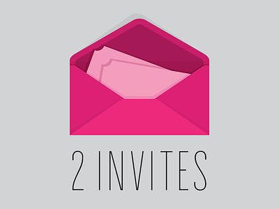 2 Dribbble Invites draft dribbble envelope flat hit me with your best shot icon invitation invite invites prospect prospects