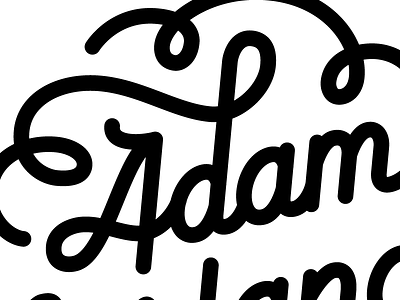 Personal Branding adam adam nerland black black and white brand feedback flourish line monochromatic monoline monoweight nerland personal script swirl white