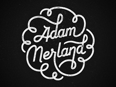 Personal Branding adam adam nerland black black and white brand custom type custom typography feedback flourish line monochromatic monoline monoweight nerland personal script swirl white
