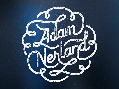 Personal Branding, Round 2 adam adam nerland brand custom type custom typography feedback flourish line monoline monoweight nerland personal script swirl