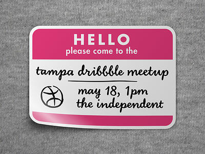 Tampa Dribbble Meetup dribbble hello meetup sticker tampa