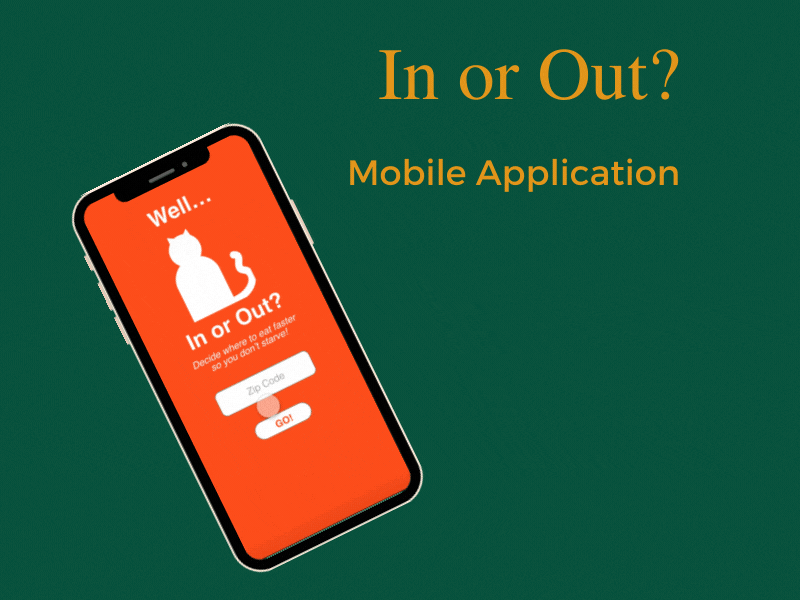In or Out? app design information design ui ux
