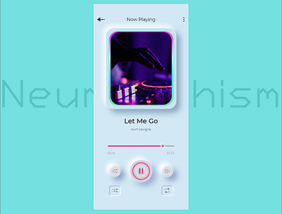 Music Player Soft UI android app design drawing graphic design illustration ios logo typography ui design ux vector web