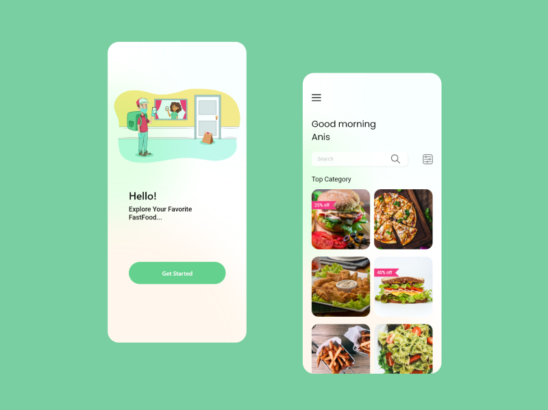 Food delivery app by Md. Anisul Islam Mahmud on Dribbble