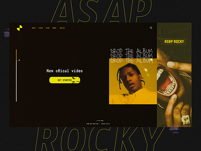 ASAP ROCKY asap rocky design music rap shot ui web
