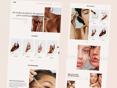 Skincare, Online Store beauty body care cosmetic cosmetics design minimalism online shop online store shot skin skincare ui ux web webdesign