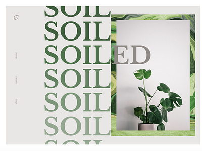 Soiled Landing Page branding brown design earth earthy ecommerce figma gradient green homepage landing page minimal modern plant plants sleek typography ui web website