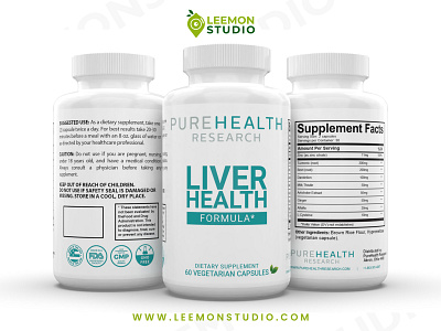Label Design For PURE HEALTH label design packaging design supplement label