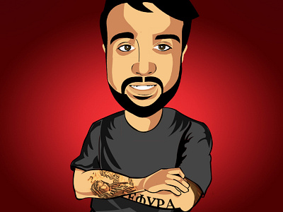 Tattoo Artist Caricature illustration