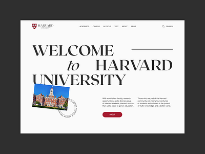 Harvard university — redesign concept adaptive design designers graphic design harvard logo mobile site typography ui uidesigner uiux university userinterface ux uxdesigner webdesign webdeveloper website