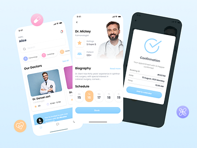 Medical Mobile App doctor doctor app medical medical app mobile ui