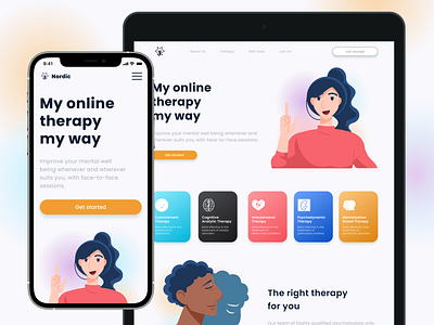 Landing page for online therapy landing landing psykhology