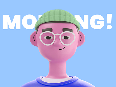 Morning Guy 3d 3dart 3dcharacter avatar blender blender3d character colors constructor cycles design graphic design illustration modelling