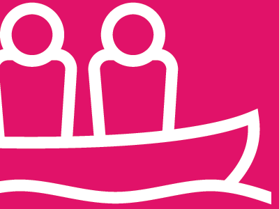Tandem boat icon pink