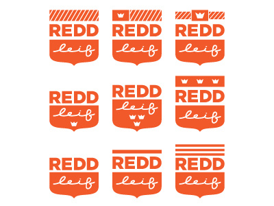 Redd Leif badge crown logo orange