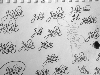 goldie experiment handwriting logo type