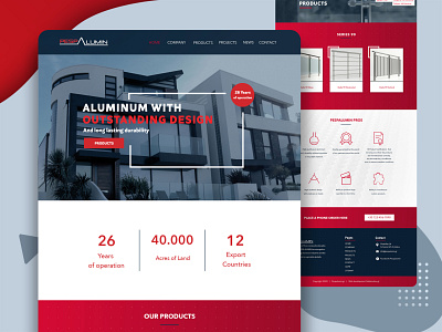 Aluminum Factory Web Design prototype ui design ui designer ui designs user experience design ux design ux designer web design web interface web interfaces website