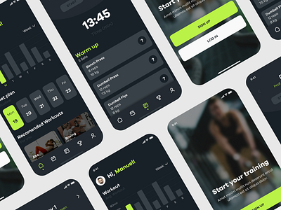 Training App UI app design design graphic design ui ui design ux ux design