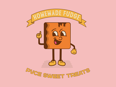 PVCE Sweet Treats - Homemade Fudge - Logo Design Mascot animation brand identity branding candy candy branding candy logo design graphic design illustration logo logo design logos mascot mascot design sweets vector