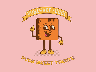 PVCE Sweet Treats - Homemade Fudge - Logo Design Mascot animation brand identity branding candy candy branding candy logo design graphic design illustration logo logo design logos mascot mascot design sweets vector