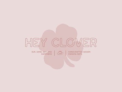 Hey Clover - Woven Panama Hats - Logo Design branding design graphic design illustration logo logo design logos vector