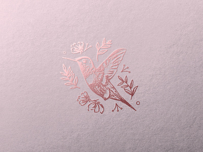 Embossed Hummingbird Unused Logo Design
