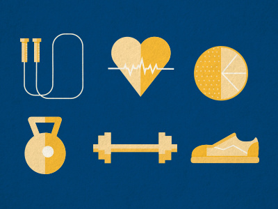 Hospital Icons Finess exercise fitness health hospital iconography illustrations yellow