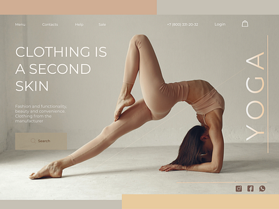 Yoga design minimal ui ux web website