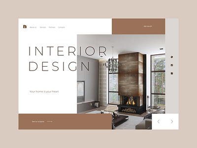 Interior Design design minimal ui ux web website