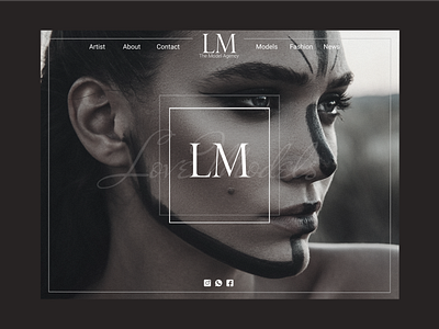 The Model Agency Website design minimal web website