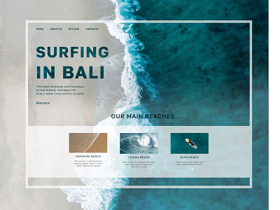 Surfing in Bali design serfing web website