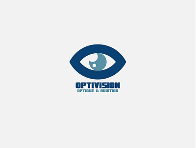 Optivision design flat logo minimal vector